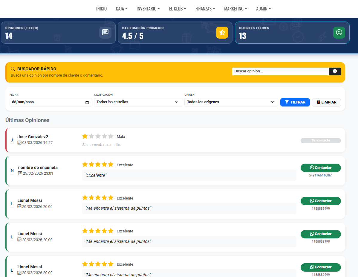 Feedback de Clientes