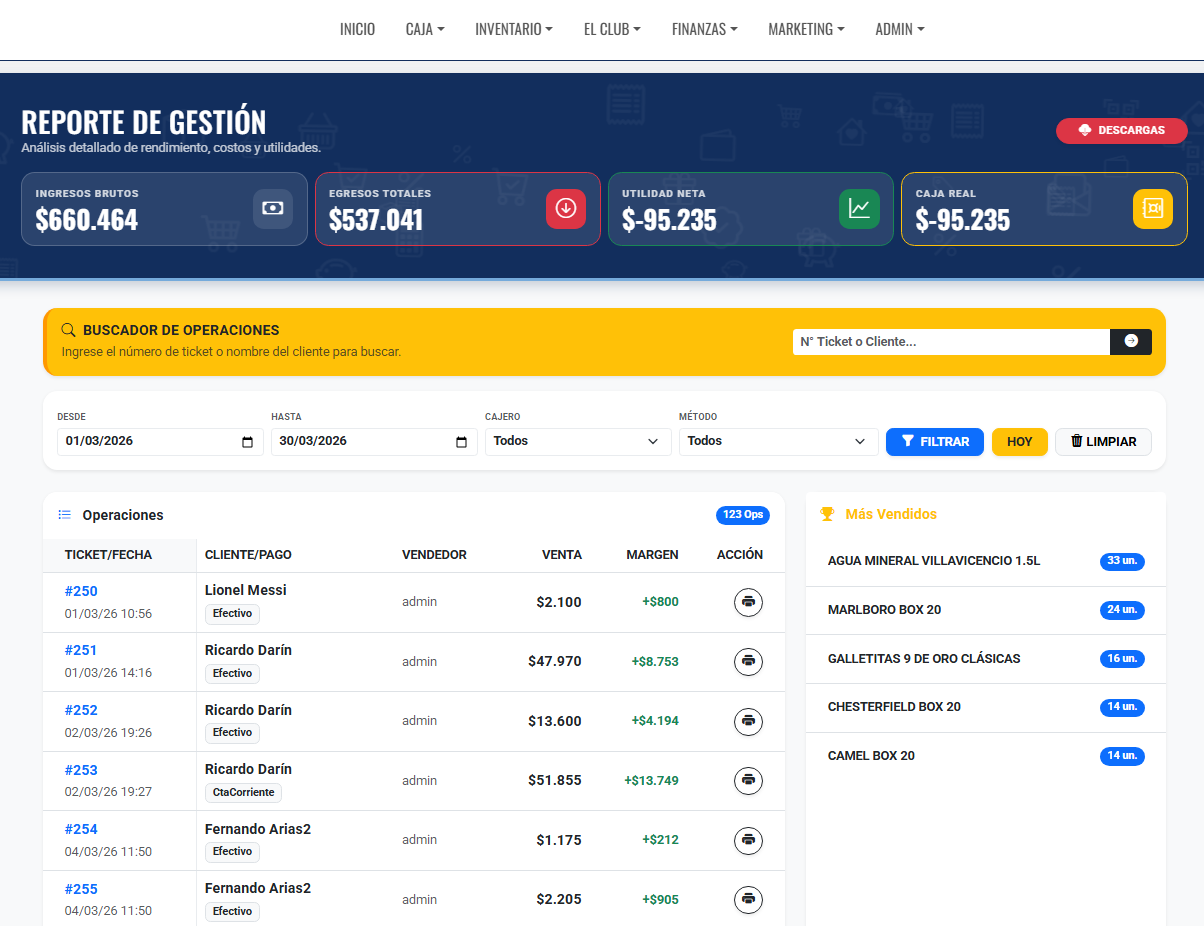 Vanguard POS Dashboard